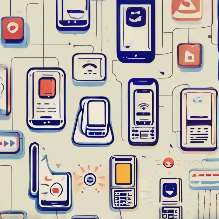 Cell phone icons.