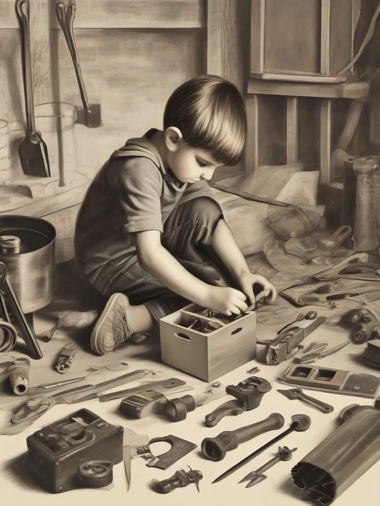 Boy with tools.