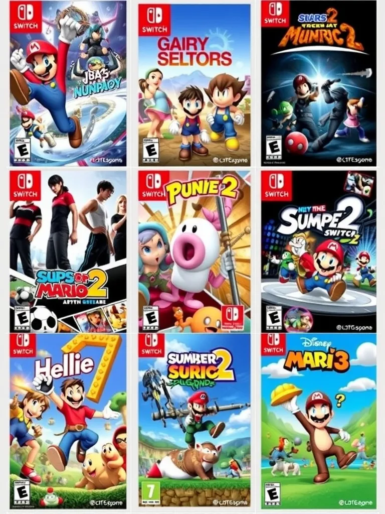 Nintendo game covers.